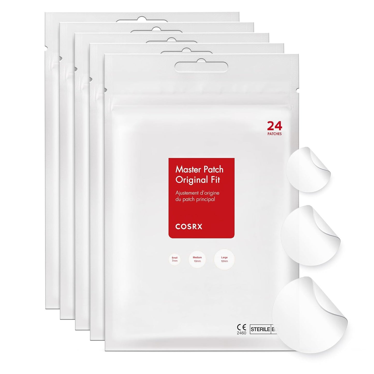 Acne Pimple Patch (96) Absorbing Hydrocolloid Original 3 Size Patches for Blemishes and Zits Cover, Spot Stickers for Face and Body, Not Tested on Animals