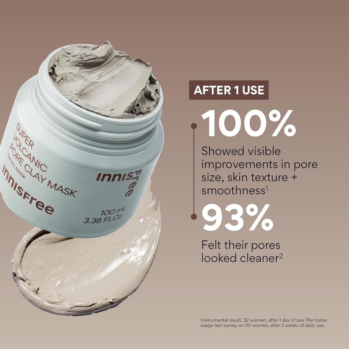 Super Volcanic Clay Mask, Premium Korean Skincare with AHA and Natural Clusters for Deep Pore Detox, Gentle Exfoliation, Oil Control