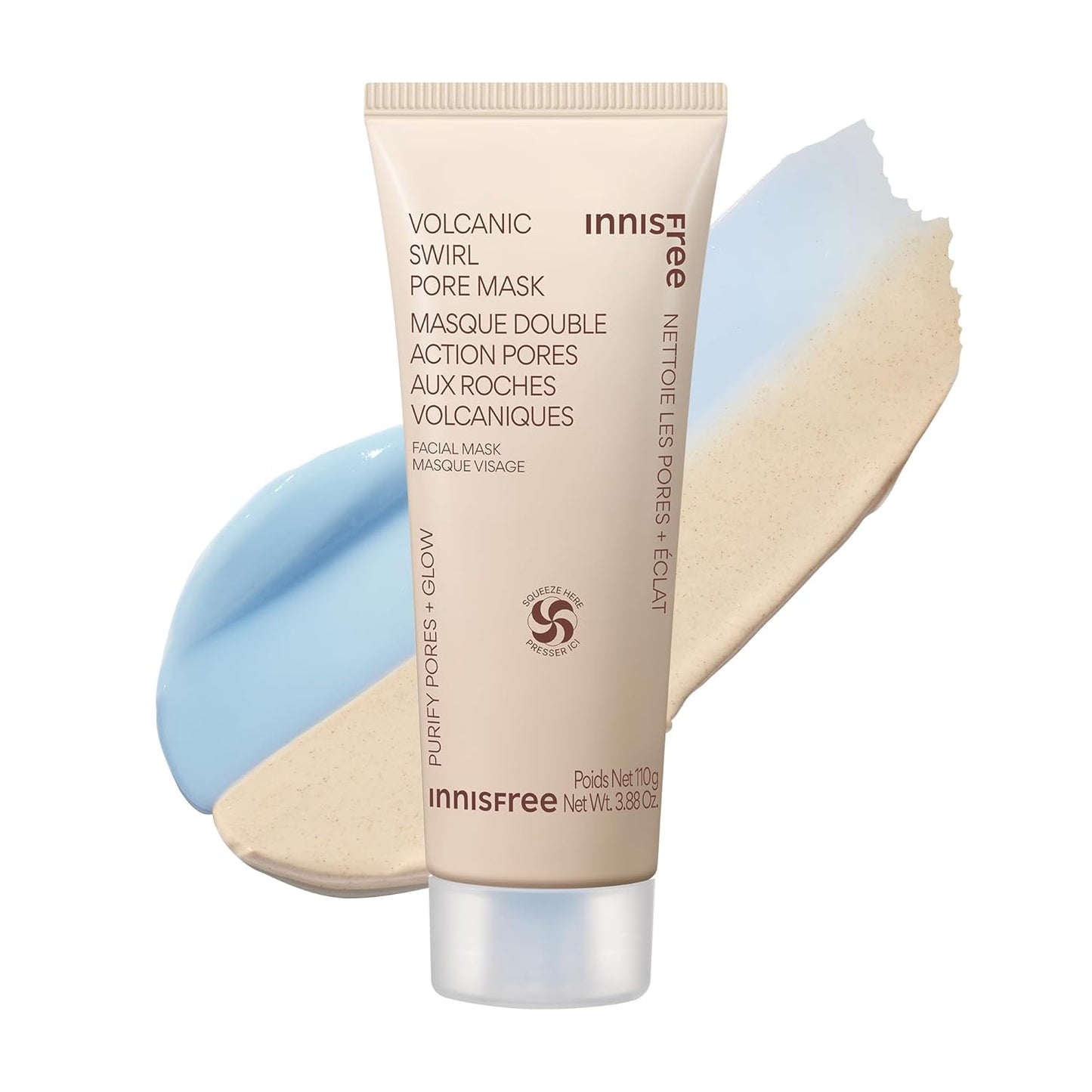 Super Volcanic Clay Mask, Premium Korean Skincare with AHA and Natural Clusters for Deep Pore Detox, Gentle Exfoliation, Oil Control