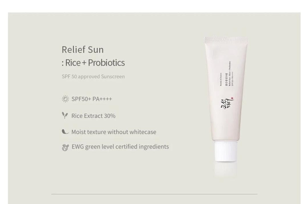 Beauty Joseon Relief Sun: Rice + Probiotics Set(Pack of 2, 50ML Each) FREE SHIP