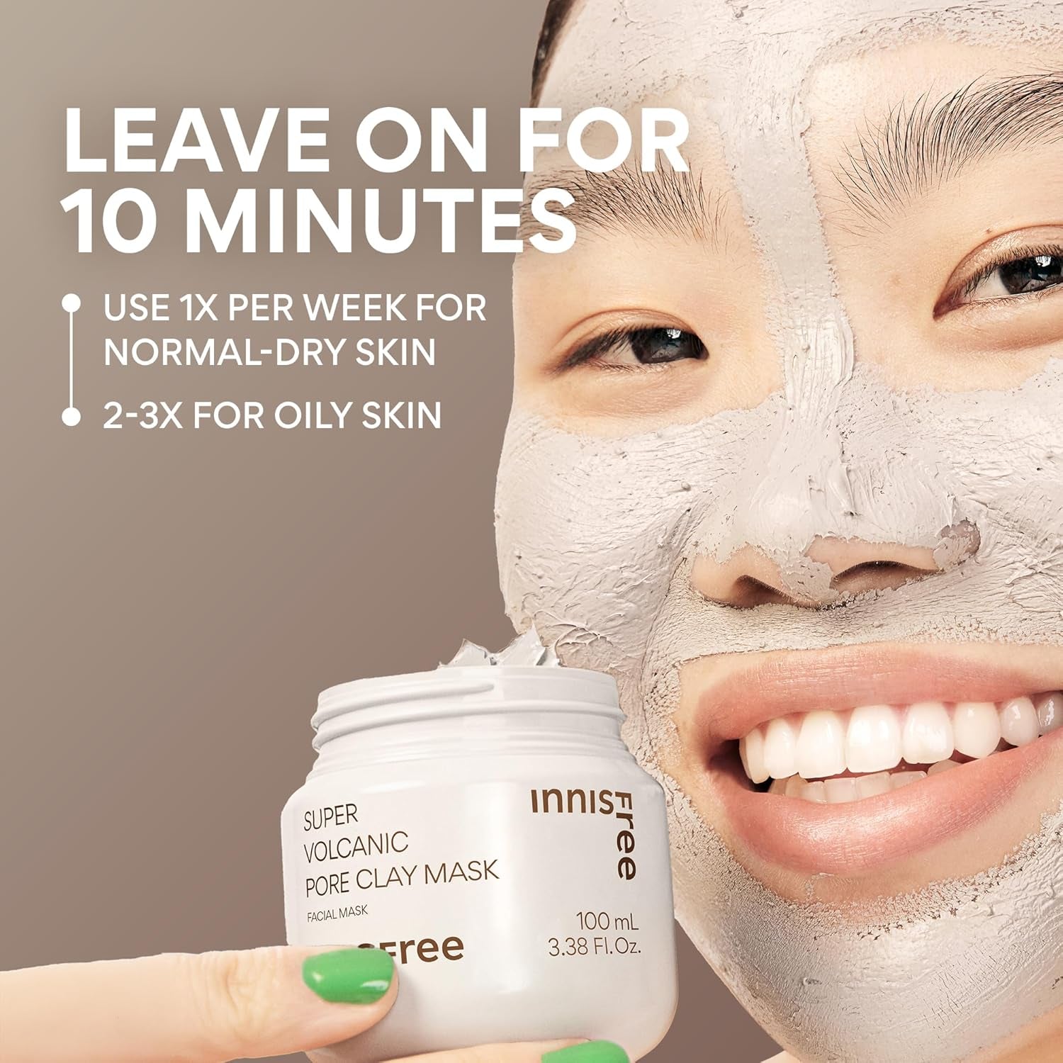 Super Volcanic Clay Mask, Premium Korean Skincare with AHA and Natural Clusters for Deep Pore Detox, Gentle Exfoliation, Oil Control