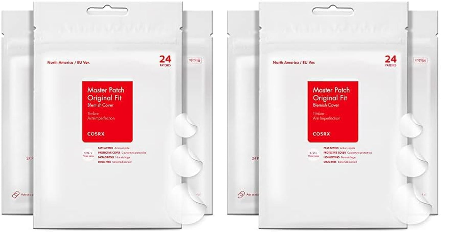 Acne Pimple Patch (96) Absorbing Hydrocolloid Original 3 Size Patches for Blemishes and Zits Cover, Spot Stickers for Face and Body, Not Tested on Animals