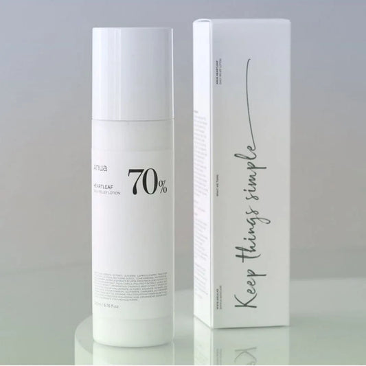 Anua Heartleaf 70 Lotion, Face Moisturizer with Hyaluronic Acid for Sensitive Skin, Lightweight, Korean Skin Care