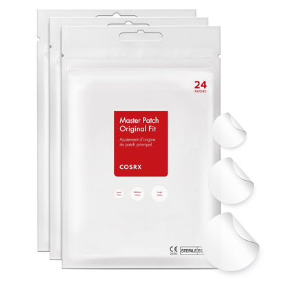 Acne Pimple Patch (96) Absorbing Hydrocolloid Original 3 Size Patches for Blemishes and Zits Cover, Spot Stickers for Face and Body, Not Tested on Animals