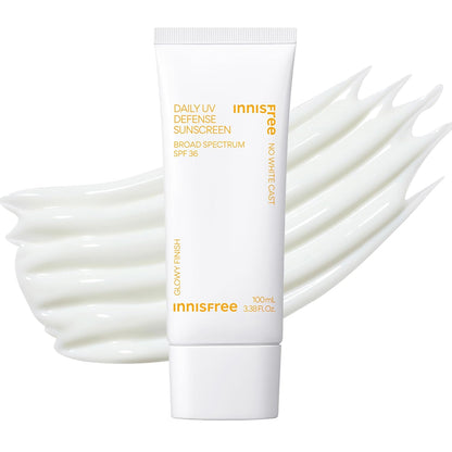 Daily UV Defense SPF 36 – Korean Face Sunscreen, Invisible Finish, Broad Spectrum, No White Cast, Lightweight, Hydrating