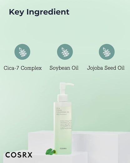 Pure Fit Cica Cleansing Oil, 6.76 Fl. Oz / 200Ml | Light Weight Oil Purifying Centella for Sensitive Skin | CICA-7 Complex, Jojoba Seed Oil